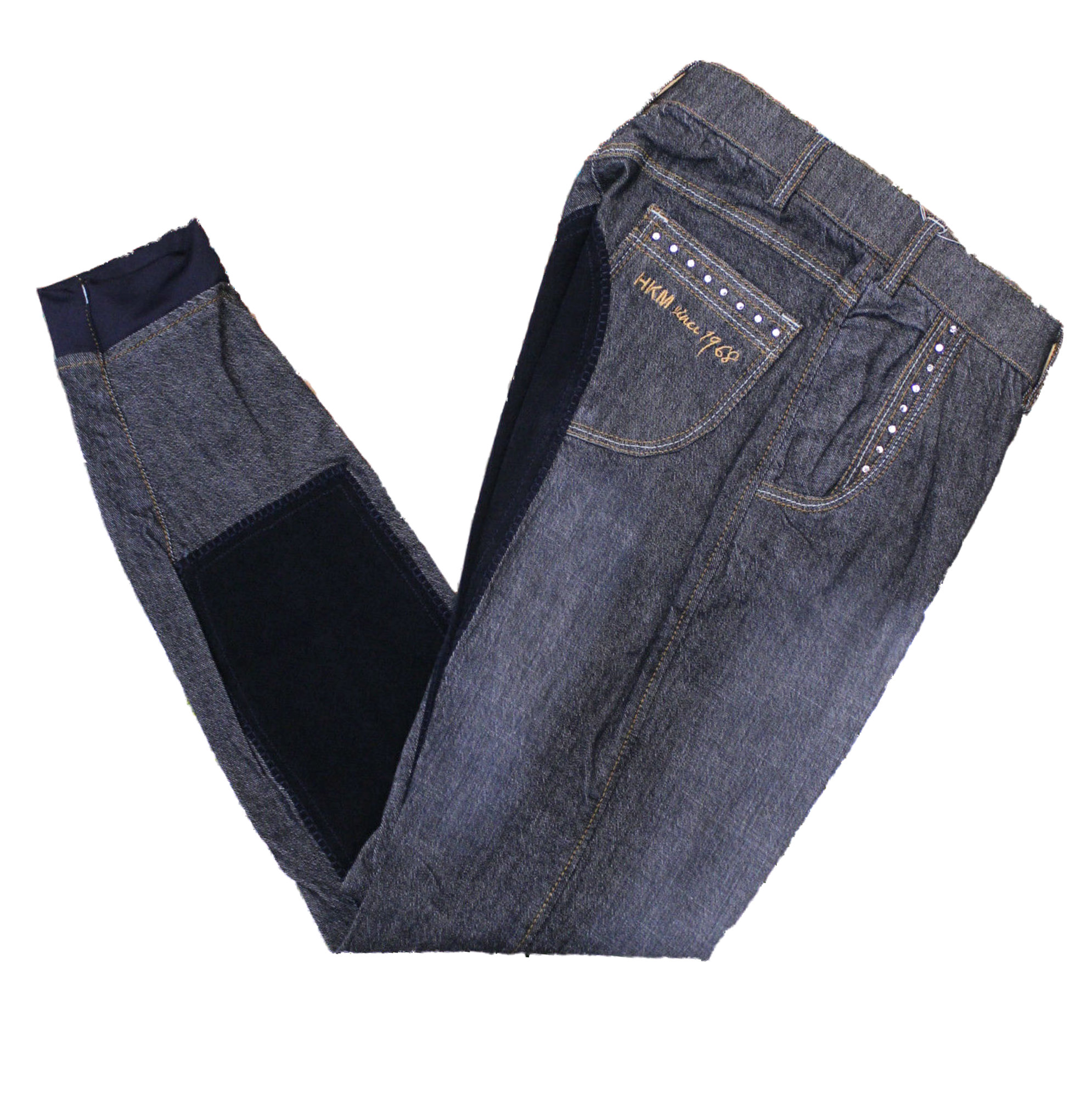 HKM Reithose Jeans mit Strass, blau